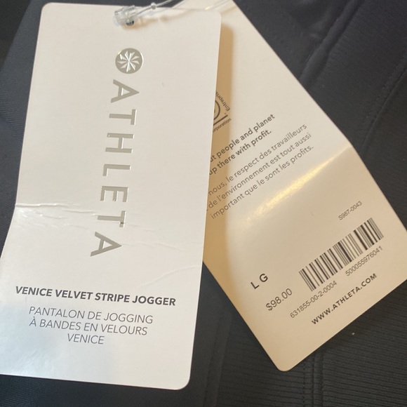 Athleta Venice Velvet Stripe Jogger - Picture 8 of 12